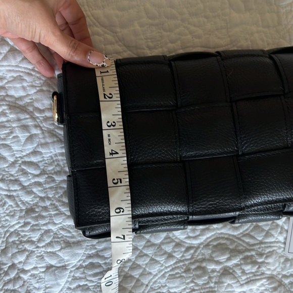 Viola Castellani Black Woven Leather Crossbody Bag - Picture 10 of 14